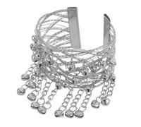 ADOCARN 1pezzi Bracciale Regolabile Per Del Ventre Con Campanellini Cuff Metallo Per Spettacoli Culturali Etniche Per Donne