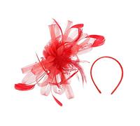 ADOCARN 1pezzi Clip Per Da Sposa Con Fiori Tulle e Piume Accessorio Elegante Per Matrimonio e Feste Decorazione Per Cerimonie e Occasioni Speciali