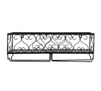 ADOCARN 1pezzi Porta Calici da Parete in Ferro Nero Organizer per Bicchieri Vino e Goblet Stile Rustico Facile da Pulire e Montare per Cucina o Bar