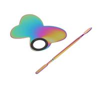 ADOCARN 1set Palette Per Makeup e Fondotinta Con Spatola Paletta Design Forma Di Farfalla Per Miscelazione Colori e Pigmenti Per Nail Art e Trucco Professionale