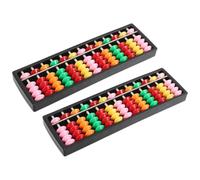 ADOCARN 2 Pezzi Abaco per Apprendimento Perline Colorate a 13 Colonne in Plastica, Migliora la Precisione del Conteggio e Supporta attività di Gruppo per Studenti e Famiglie