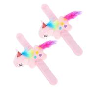 ADOCARN 2 Pezzi braccialetto di unicorno peluche per braccialetti a animale bracciali Braccialetti da di compleanno unicorno braccialetti ad abbraccio animale cotone pp