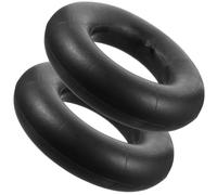 ADOCARN 2 Pezzi Camera d Aria per Carriola 400-8 in Gomma Valvola Diritta, Ricambio Affidabile per Tosaerba e Carrello da Giardino Nero, Compatibile Carrelli a Spinta Manuale