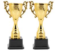 ADOCARN 2 Pezzi Coppa Premio per Studenti in Plastica Oro, Coppa a Forma di Statua, Regalo per Incoraggiare la Partecipazione nelle Competizioni Scolastiche