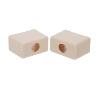 ADOCARN 2 Pezzi Copri Piedini e Fissaggio Sicuro Beige in Plastica con Design di Sicurezza per Gambe di Lettini e Mobili in Camere e Stanze
