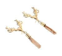 ADOCARN 2 Pezzi Fibbie per Borse Forma di Cervo in Alluminio Oro, Decorazioni Creative e Resistenti Facili da Fissare per Borse e Valigie