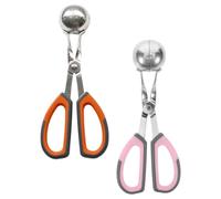ADOCARN 2 Pezzi Forma per Polpette di Carne in Acciaio Inossidabile con Manico Antiscivolo, Utensile Resistente per Modellare Polpette, per Riunioni e Occasioni Speciali