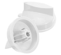 ADOCARN 2 Pezzi Manopole Timer in Resina Abs per Microonde e Fornello, a Forma, Colore Bianco, Regolazione Precisa e Installazione Facile, per Anziani