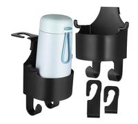 ADOCARN 2 Pezzi Portabicchieri Auto da Poggiatesta in Plastica Resistente Supporto per Bottiglie Smartphone e Chiavi Organizer Posteriore Elegante per Accessori Auto
