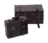 ADOCARN 2 Pezzi Valigetta in Miniatura per Casa delle Bambole 1:12 in Plastico Retro Vintage Realistica, Accessorio Versatile per Decorazione e Gioco