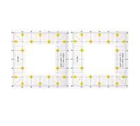 ADOCARN 2 righelli per patchwork e quilting in acrilico, leggeri, quadrati, modelli da cucito con marcature chiare per motivi complessi e taglio di tessuti