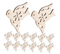 ADOCARN 20 Pezzi Fette di Legno Non Finite a Forma della Pace per Progetti Artigianali, Decorazioni da Appendere in Legno Beige, per Creatività e Abbellimenti