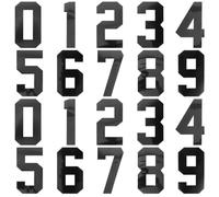 ADOCARN 20 Pezzi Toppe Adesive per Tessuti Nero, Numeri Termoadesivi per Maglie da Calcio e Basket, Pratiche e Decorative in Plastico, per Abbigliamento Sportivo Fai da Te