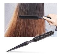 ADOCARN 2pezzi Spazzola Professionale Per Parrucche Nera Punta in Acciaio e Pettine Cuscino Airbag Per Extension e Styling Chioma