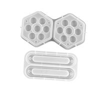 ADOCARN 2pezzi Stampi Scatola Dadi in Silicone Trasparente Flessibile Per Resina Mould Casting Esagonale Per Giochi e Artigianato Facile Da Pulire e Rimuovere