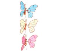 ADOCARN 3 Pezzi Farfalle Decorative da Parete in Ferro e Acrilico, 3D | Vasi e Recinzioni, Assorbe Luce Naturale e Artificiale, Movimento Realistico al Vento, Patio e Cortile