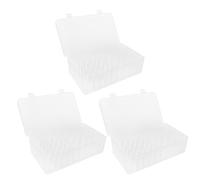 ADOCARN 3 Pezzi Organizer per Cucito Multifunzionale in Plastica Bianca con 42 Assi per Contenitore Fili da Ricamo e Scatola Porta Aghi per Lavori di Cucito e Ricamo a Casa