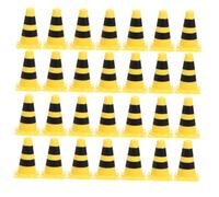 ADOCARN 30 Pezzi Articoli di Parcheggio del Traffico Piccoli Coni Stradali Mini Coni Stradali Giocattoli Segnaletica Stradale Segni Stradali per i Mini Coni di Sicurezza Addominali