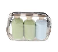 ADOCARN 3pezzi Viaggio Portatili in Contenitori Per Toeletta Perdite Ricaricabili Per Shampoo Bagnoschiuma e Lozione Con Capacità Ciascuno