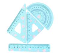 ADOCARN 4 Pezzi Mini cibo che gioca sovrano Mini accessori delle bambole mini forniture righello di misurazione in miniatura forniture per la lavorazione di case delle bambole plastica Blu