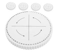 ADOCARN 5 Pezzi tessitore tavola Intrecciata Scheda per intrecciare Il Braccialetto Strumenti di Tessitura Bracciali di Amicizia Essentials di Ricamo Disco kumihimo Rotondo Schiuma Bianca
