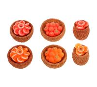 ADOCARN 6 Pezzi Miniature Persimmon Display Props per Dollhouse Simulazione Cibo Realistico per Decorazioni Miniatura Accessori per Micro Paesaggio