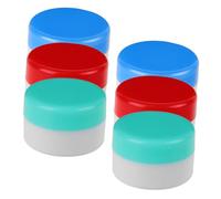 ADOCARN 6pezzi Contenitori Cosmetici Viaggio Barattoli Trasparenti Con Coperchi Colorati Per Crema Lozioni e Campioni