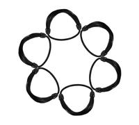 ADOCARN 6pezzi Elastici Per Capelli Invisibili in Stile Coreano Laccio Per Coda Di Cavallo Nero Naturale Per Uso Quotidiano Elastici Per Capelli Anti-danno Laccio Per Trecce e Acconciature