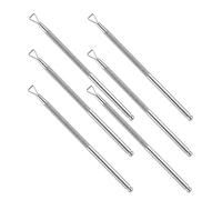 ADOCARN 6pezzi Tridentina in Acciaio Inossidabile Spingi-cuticole Raschietto Per Gel Solvente Per Cuticole Strumento Per Unghie Attrezzo Per Cuticole Testina Per Pretrattamento Per Nail