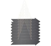 ADOCARN 8 Pezzi Cartello Freccia in Legno Nero per Comunicare e Attirare Attenzione, Design Semplice, per Negozi e Saloni di Bellezza