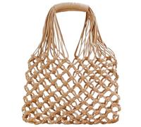 ADOCARN Borsa Intrecciata a Mano in Cotone, Stile Spiaggia, Donna | Colore Khaki, Uso Quotidiano e Mare, Adatta per Riviste e Flaconi Solari, Presa Rapida