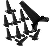ADOCARN Cavalletti in Acrilico Nero Set 10 Design Semplice e Classico Set 10 Salvaspazio e Dimensioni Ridotte per Esposizione e d'Arte per Negozi e caffè
