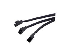 ADOCARN Cavo di Prolunga 4pin Nero in Plastica Regolazione Automatica e Connessione Parallela per Ventole Pc, Splitter Ventola per Raffreddamento Case