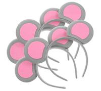 ADOCARN Cerchietti per Orecchie di Topo 4pezzi Design Antiscivolo per Cosplay e Feste Costume da Ratto Accessori Chioma Divertenti e Creativi