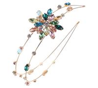 ADOCARN Cerchietto con cristalli di fiocco di neve fascia per nera da donna donne bande hair charms hair jewelry decorazione dei della sposa fascia di strass lega Colorful