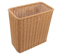 ADOCARN Cestino Intrecciato Plastica Resistente per Rifiuti e Carta Straccia, Bidone senza Coperchio per Cucina, Camera da Letto e Bagno, Contenitore Multifunzione Stile Nordico Pastorale