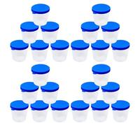 ADOCARN Contenitori per Campioni di Urina 40 Ml Coperchio Sigillato, Set da 100 Pezzi in Plastica per Laboratorio, Tazze per Test Patologici e Raccolta Liquidi Analisi