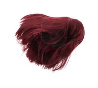 ADOCARN Corto Vino con Frangetta Sintetica Dritta Alla Spalla per Cosplay