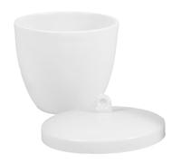 ADOCARN Crogiolo con Manico da 70ml in Bianco con Coperchio Resistente alle Alte Temperature per Chimico per e Applicazioni Scientifiche