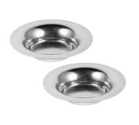 ADOCARN del Cera 2 da in e Inossidabile Rotondo Scaldacera Argento, Facile Pulire Diffusione Migliorata, Accessorio per Candele