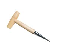 ADOCARN Dibber per Giardinaggio con Manico in Legno e Rivestimento in Cromo, Utensile per Forare il Terreno e Applicare Concime per Piantine