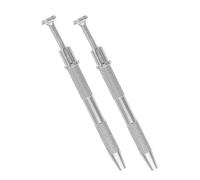 ADOCARN Estrattore a 4 Artigli per Chip Ic e Condensatori in Alluminio Argento, Portatile e Preciso, 2 Pezzi, per Componenti Elettronici e Riparazioni