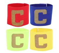 ADOCARN Fasce da Braccio Regolabili per Capitano Calcio in Nylon Elastiche 4 Pezzi Colorate e Ragazzi Bracciali Leader Squadra Calcio Traspiranti e Aderenti Accessori Sportivi Team