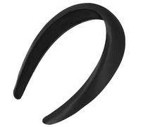 ADOCARN Fascia Larga Satin Nera Per Donne Cerchietto Padded Elegante e Comodo Accessorio Per Per Occasioni Speciali e Uso Quotidiano