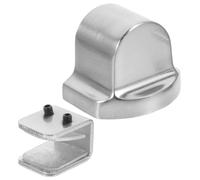 ADOCARN Ferma Porta in Lega di Alluminio Argento con Magnete, Anticollisione per Porte in Vetro da 3-15mm, Design Moderno e Semplice per Camera da Letto e Soggiorno