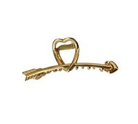 ADOCARN Freccia attraverso la forcina del cuore alla francese nappa Clip di spessi barrette hair clip fermaglio per multifunzione Morsetto per lega Golden