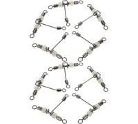ADOCARN Girelle da Pesca Tripla T Luminose con Perline 10 Pezzi Connettori Girevoli in Acciaio Inox Anti-groviglio per Pesca Notturna in Barca Accessori Resistenti