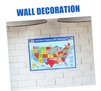 ADOCARN Mappa Degli Stati Uniti per Aula Poster Educativo Resistente Uv Decorazione Murale America Apprendimento Geografia
