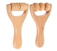 ADOCARN Massaggiatore Piedi 2 Pezzi in Legno Superficie Liscia, Portatile e Comodo, per Massaggio Cervicale e Schiena Mentre Si Guarda la Tv