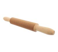 ADOCARN Mattarello in Legno per Spaghetti Rotolamento Strutturato 2,5mm, Tagliapasta a Rulli per Pasta Fatta in Casa, Utensile da Cucina per Tagliare Impasto e Pizza, Facile da Pulire,